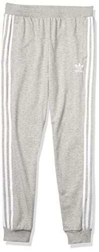 adidas Originals unisex-youth 3-Stripes Pants Medium Grey Heather/White Medium