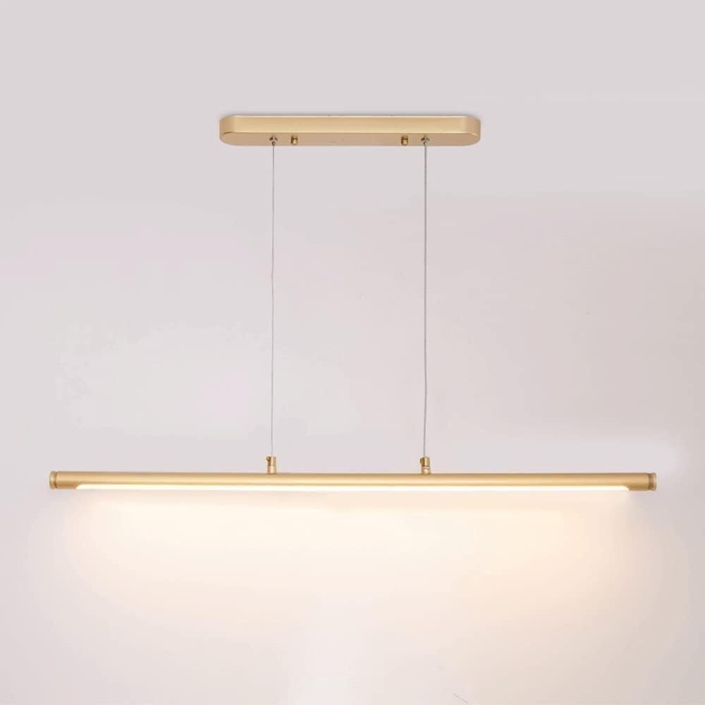 Luminaria de techo dorada LED lineal con diseño exclusivo de metal