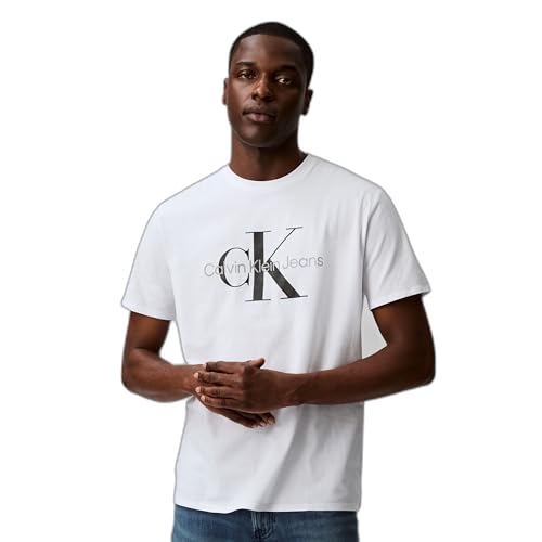 Calvin Klein Short Sleeve Monogram Logo T-Shirt Brilliant White