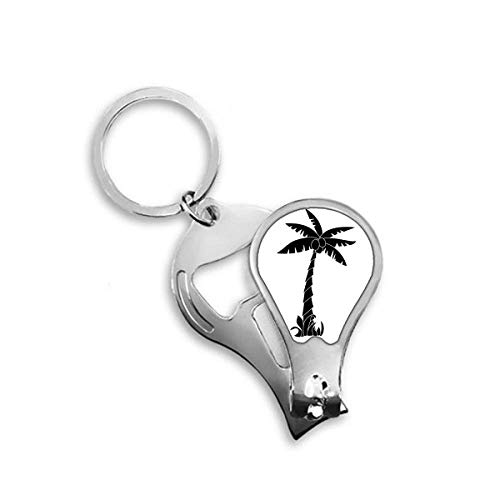 Coupe-ongles de pieds silhouette cocotier noir en acier inoxydable résistant