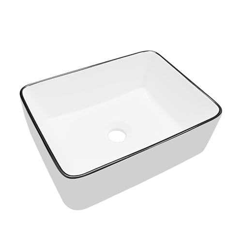 MAISINK Bathroom Vessel Sink, Rectangular 16'x12' Modern Small Bathroom Sink Above Counter,...