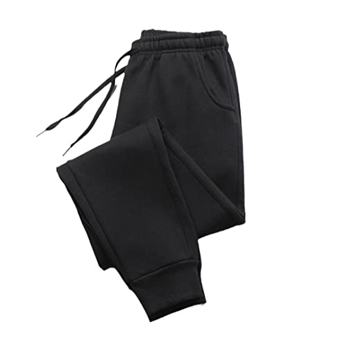 Pantalon de jogging automne hiver KEHAIOO noir pour hommes et femmes