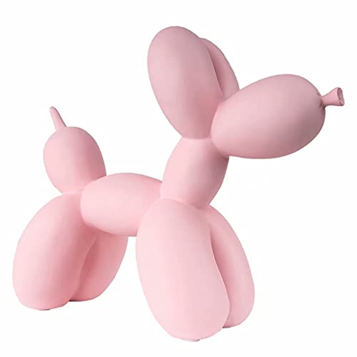 MJLING Statue Ballonhund Resin, kreatives Abstrakte Tiermodell Skulptur, Andenken stilvolles kreatives Sammlerstücke Ornamente für Kinder, Erwachsene, Familien Hell Pink Cover