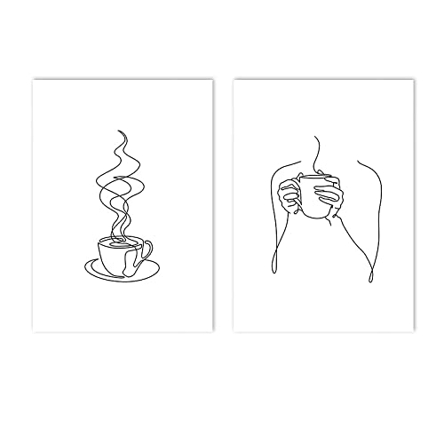 Affiche de café art abstrait 40x60cm pour décoration de cuisine moderne