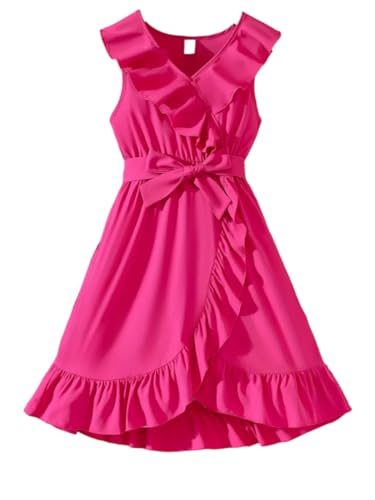 Image of PINK WINGS Girls Knee Length Cotton Dress