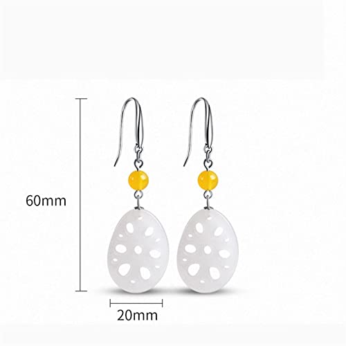 Pendientes Plata 925 Jade Natural Antialérgicos para Fiestas de Lujo Mujer 2