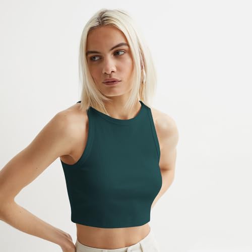 Image of KERI PERRY Tops for Women Crop Top for Women's Tank Activewear Tee Sports Western Casual Cotton Camisole Pack of 3 Combo