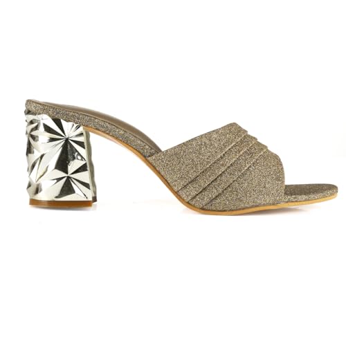 Image of MOSAC Women Casual /Party Block Heel Mules Heel Wedding Fashion Sandals for Women & Girls