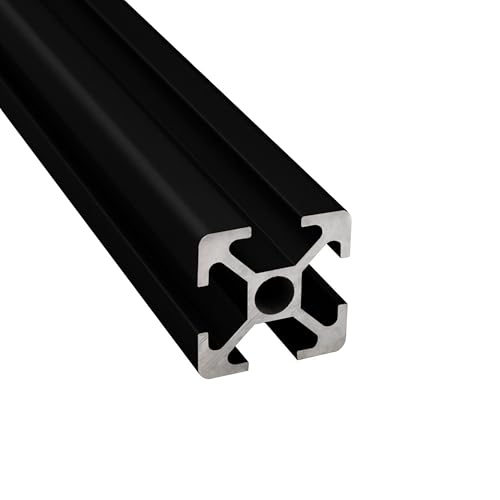 Alu Profil 6 Stück 20x20mm 2m System-, Montage-, Konstruktionsprofil Nut 6 schwarz