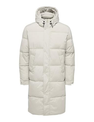 Long Puffer Homme veste matelassée longue contre le vent