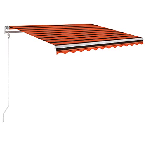 vidaXL Gelenkarmmarkise Automatisch Markise Sonnenmarkise Balkonmarkise Sonnenschutz Sichtschutz Terrasse Garten Balkon 300x250cm Orange Braun
