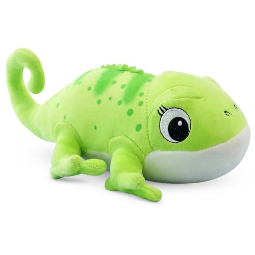 OZXVXZO Mignon Caméléon Lézard Plushies Jouet Jouet en Peluche Réaliste Lézard Vert,Poupée Caméléon Animaux en Peluche Reptiles,Cadeaux pour Enfants 30cm
