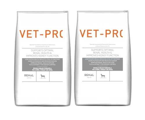 Image of Vet Prō Renal Dog Food 3kg Pack of 2 | Low-Phosphorus Formula | Supports Kidney Health & Urinary Care Protein & Omega-3 for Dogs with Renal Issues | Complete & Balanced Diet