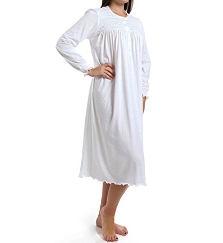 P-Jamas Women's Isabel Isabel Smocked Long Sleeve Nightgown2