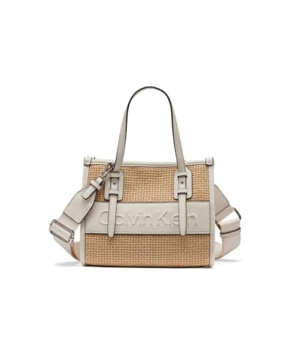 Calvin Klein Calvin Klein Moderne Mini-Tragetasche für Damen, Natur/Weiß, Einheitsgröße – Ansicht 1