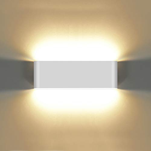 KAWELL 20W Modern Wall Lamp LED Wall Light Up Down Aluminum Wall Wash Lights Waterproof IP65 Outdoor Indoor for Bedroom Living Room Bathroom Stairs Porch Corridor Hallway, White 3000K