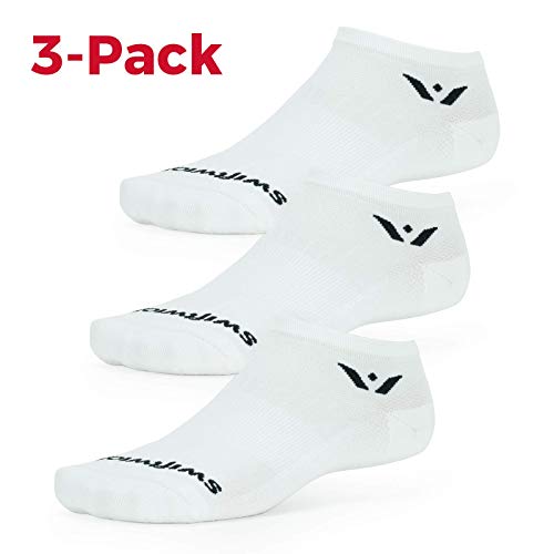 Swiftwick - PERFORMANCE No Show (3 Pairs) Running & Golf Socks, Cushioned No-Show2