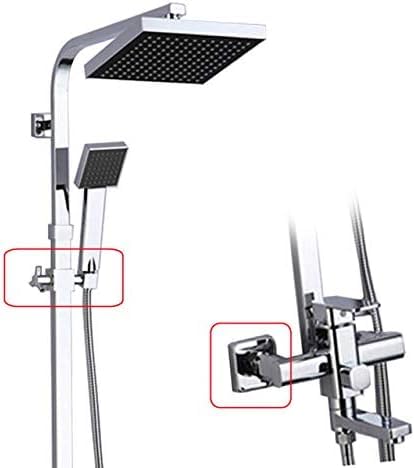 Mélangeur de douche anti-encombrement à effet de pluie avec bec rotatif pratique