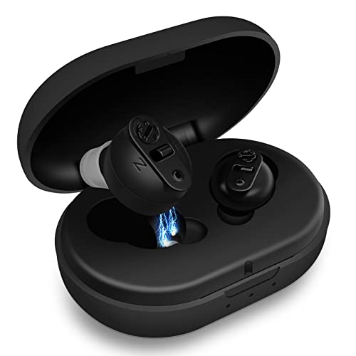KOIKEY Digital Hearing Aid & Sound Amplifiers for Seniorsï¼ŒMini Rechargeable Hearing Amplifier with Charging Caseï¼ŒIn-Ear Earbuds with Noise Reduction and Sound Enhancementï¼ŒVolume Control Easy (Black)