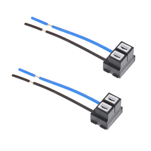 CGEAMDY 2 Pièces Auto Support De Ampoule Céramique, Douille De Phare De Voiture, H7 Prise Femelle Pour Connecteur Phare, Conversion Faisceau Câblage, Pour Feux Antibrouillard(Bleu et Noir)