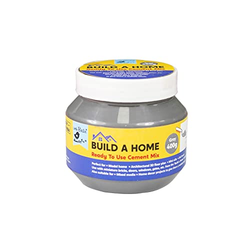 Image of Little Birdie Build A Home Ready-to-Use Cement Mix Gray 400g Bottle | Ideal for Model Homes, Miniature Projects, Dollhouses, and Home Decor | Strong Adhesion for Miniature Building Materials