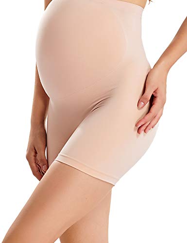 Preisvergleich Produktbild Gratlin Damen Seamless Umstands Schwangerschaft Unterhose Shorts Beige S