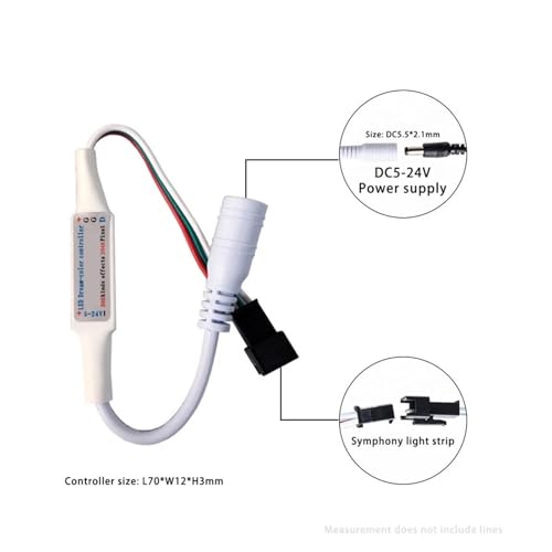 Luz de píxel LED RGB para ambientación del hogar con mando y controlador 4