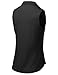 BGOWATU Women's Sleeveless Golf Polo Shirts Collared V Neck Tennis Tops Dry Fit UPF 50+ Workout Tank Lightweight Black M