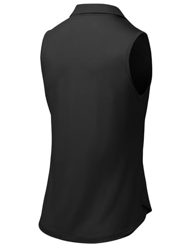 Image of BGOWATU Women's Sleeveless Golf Polo Shirts Collared V Neck Tennis Tank Tops UPF 50+ Quick Dry Lightweight