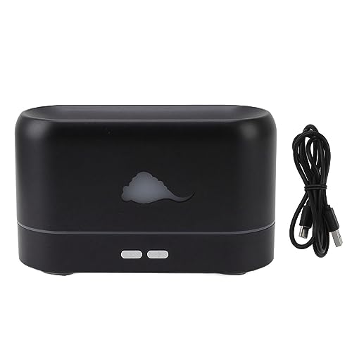 Difusor aromático eléctrico TOPINCN diseño llama 3D negro miniatura 1