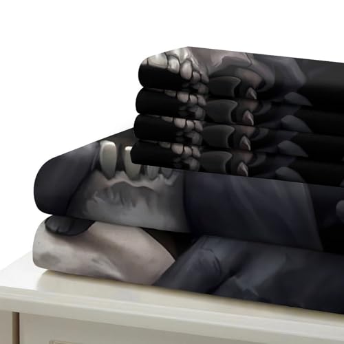 Parure de lit tête de mort 135x200 microfibre douce 2 taies - 6