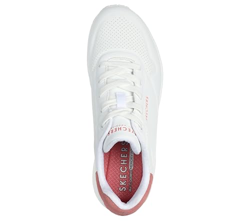 Image of Skechers Women's Uno-pop Back, White /Coral, 6