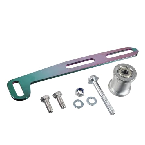 Image of Iridescent Mirror Finish Steel Chain Tensioner Adjuster w /Roller for Predator 212cc 196cc GX160 GX200 for Coleman CT200U Baja DB30 BT200X Doodlebug Mini Bikes Go Karts