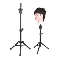 Mannequin Head Stand, Professional Wig Stands Tripod Reinforced Metal Mannequin Holder with Non-Slip Base, 22.4‘