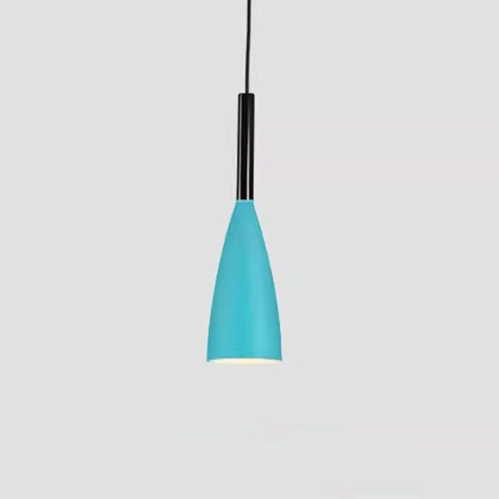 SYAXVOM Colorful European Pendant Light - Adjustable Minimalist Industrial Chandelier for Foyer and Hallway Modern Ceiling Lamp with Stylish Shade