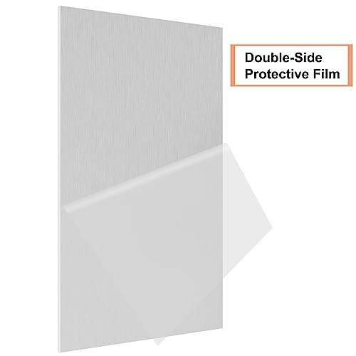 6061 T651 Aluminum Sheet Metal 10 x 17 x 1/4 (6MM) Inch Thick Flat Plain Aluminum Plate Covered with Protective Film, Heat Treatable Rectangle 6MM Aluminum Metal Plate for Industrial