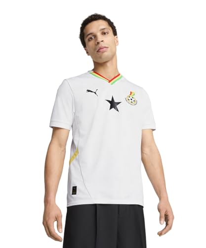 PUMA Maillot domicile Ghana 2025 pour homme, blanc/jaune, S