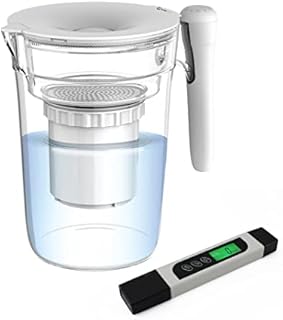 InvisiClean Water Filter Pitcher - Zero Water 0 TDS - TDS Meter Included - Clean Drinking Water - BPA Free - 8 Cups - Removes Chlorine, Lead, Fluoride, Iron, Mercury, Arsenic, and More