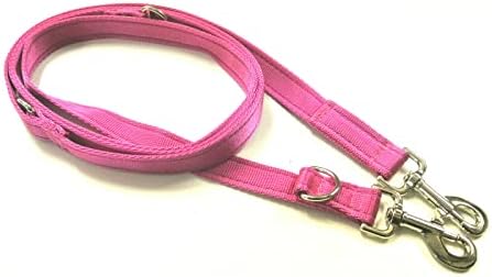 Church Products UK 25mm Police Style Dog Training Leads Obedience Control Recall Leash Multi-Functional Double Ended (8ft (2.4m) Cerise)