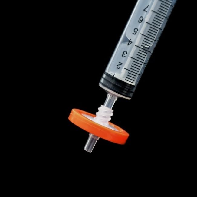 Laboratory Syringe Filter PTFE Filter Membrane 25MM 0.45um hydrophilic PTFE microporous Needle Filter Spiral Membrane 100/PK