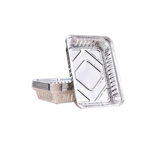 Sosoport 10 Pezzi Teglie in Alluminio Usa e Getta Rettangolari Resistenti e Profonde Adatte per Forno Buffet e Cottura Vapore Contenitori Pratici per Arrostire e Riscaldare