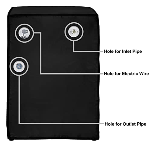 Image of Amazon Brand - Umi. Front Load Washing Machine Cover Suitable for Bosch 6.5 Kg, 7 Kg, 7.5 Kg, 8 Kg, 8.5 Kg, 9 Kg (63cmsX63cmsX81cms, BLACK)