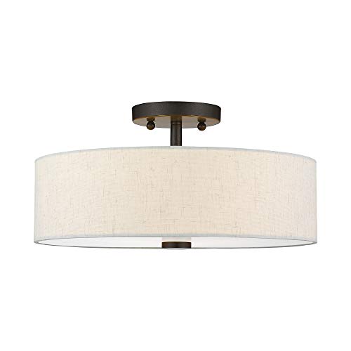 Livex Lighting 52135-92 Meridian Collection 3-Light Semi Flush Mount Ceiling Fixture thumb #3