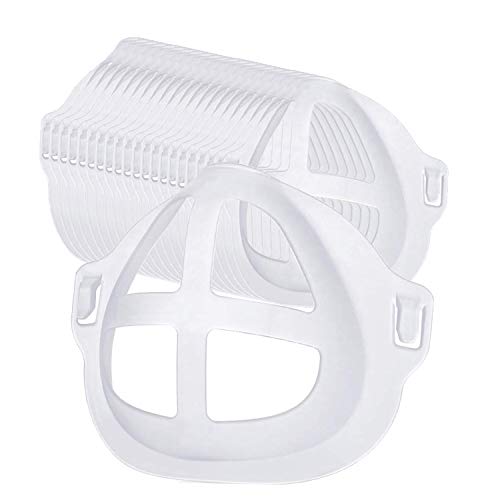 20 PCS 3D Face Lipstick Protection Bracket Inter Protective Support Design For Nose And Mouth Increase Breathing Space Prevent Makeup Removal Stand Washable Reusable(20pcs)