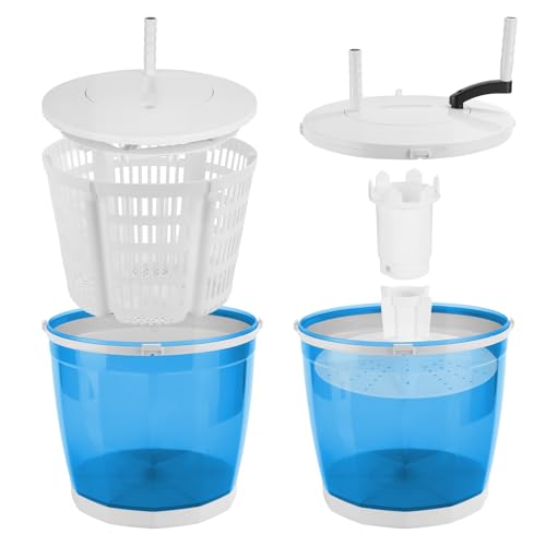 Reheyre Lavatrice manuale, mini lavatrice portatile, a manovella, per appartamenti, dormitorio e camper, non necessita di elettricità, capacità 2 kg, colore: azzurro cielo