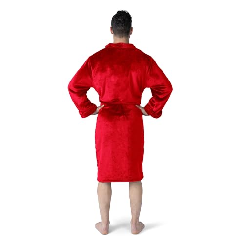 NCAA Ohio State Buckeyes Adult Unisex Silk Touch Bathrobe, Small/Medium, Red, Officially Licensed Loungewear, Soft Plush Polyester by Northwest - Image 3