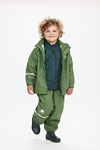 Image of CeLaVi European Kids Rain, Mud and Snow Suit for Boys Girls with Detachable Hood, Waterproof 2 Pcs Rain Set or Onepiece