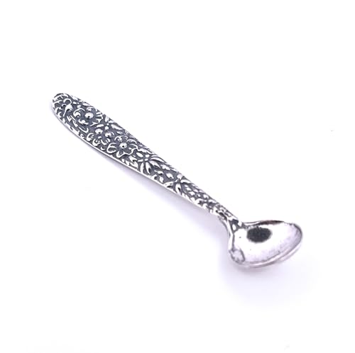 APOLEEA 925 Sterling Silver Small Salt Spoon - Premium Quality