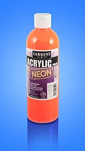 Sargent Art 16oz Neon Acrylic Paint, Orange
