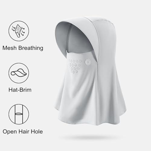 Women Sunscreen Mask Breathable Ice Silk Veil UV Protection Face Neck Cover for Summer Outdoor Sports2